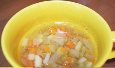 野菜たっぷりコンソメスープ【離乳食】の写真