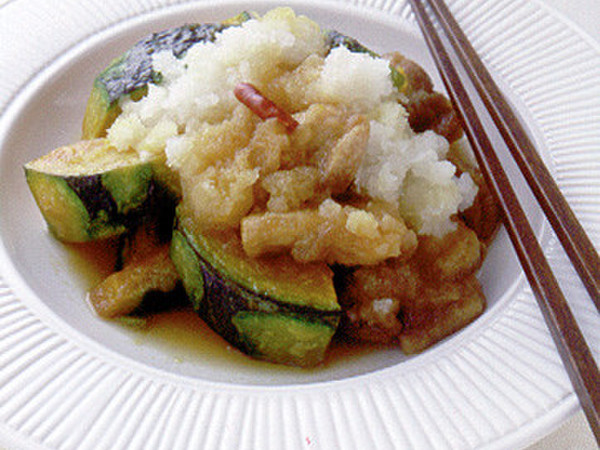 かぼちゃと鶏肉のおろし煮
