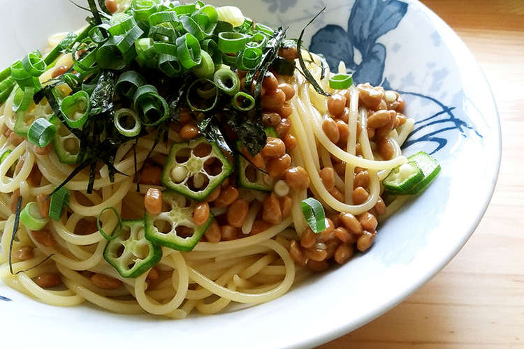 ねばシャキ簡単 オクラと納豆の冷製パスタ レシピ 作り方 By せぴん クックパッド 簡単おいしいみんなのレシピが353万品