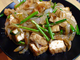 超節約レシピ♪ 厚揚げで しょうが焼き。