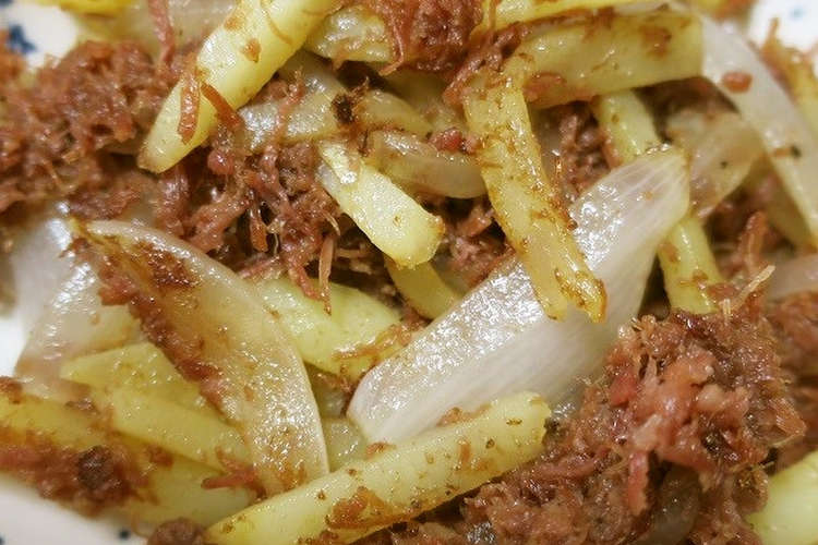 簡単 新玉ねぎと新じゃがのコンビーフ炒め レシピ 作り方 By りゅうせい２ クックパッド