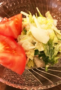 レタスと水菜のツナマヨサラダ♪