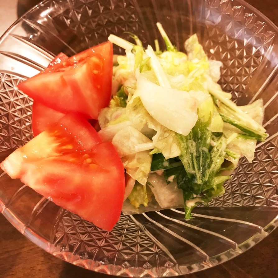 レタスと水菜のツナマヨサラダ♪の画像
