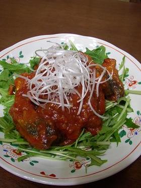 揚げ鯖のトマトチリソース