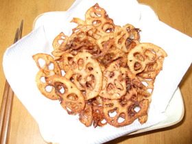 これまた最高☆れんこんのパリパリ揚げ
