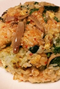 サムライ特製海鮮キムチと山菜チャーハン❤