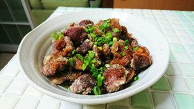 簡単おつまみ☆砂肝揚げのにんにく醤油☆