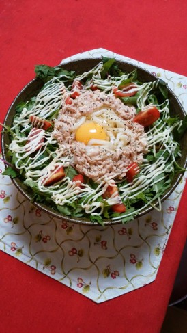お野菜嫌いも暑さも克服!おうどんサラダ♪