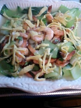 Asian♪えびと青梗菜のナンプラー炒め