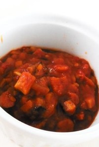 サラミソーセージDEトマト味噌ソース