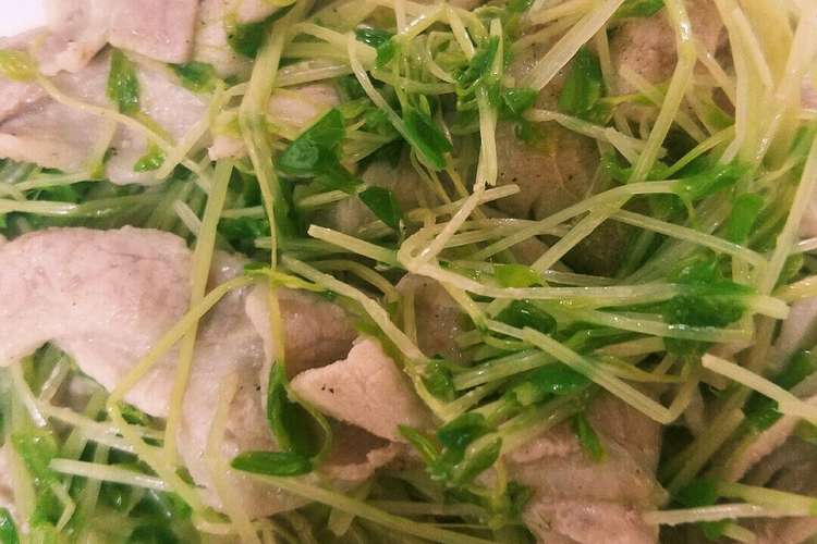 簡単 豚肉と豆苗のレンジ蒸し レシピ 作り方 By ジミーー クックパッド 簡単おいしいみんなのレシピが375万品