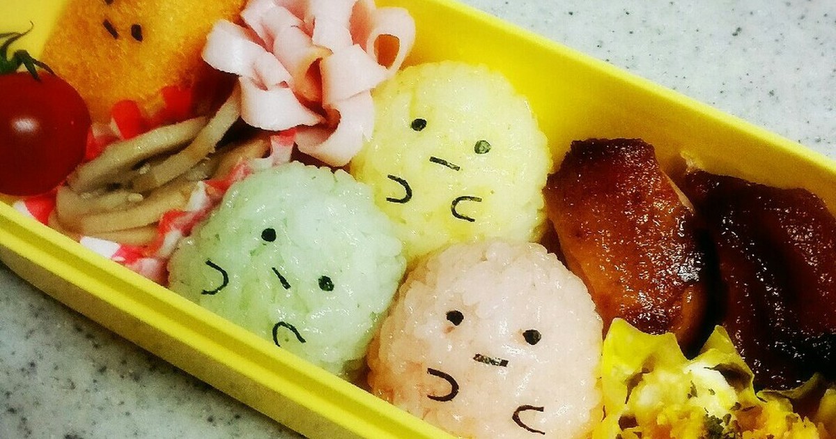 すみっこぐらしタピオカキャラ弁 レシピ 作り方 By おてもやんかあちゃん クックパッド