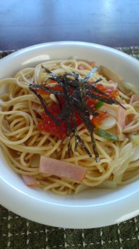 いくら醤油漬け&めんつゆde美味パスタ