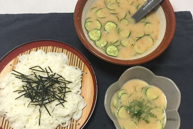 夏 超サッパリ 素麺 ごま キュウリだれ レシピ 作り方 By Mitue クックパッド 簡単おいしいみんなのレシピが354万品