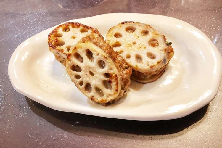 夏のお弁当にぴったり レンコンはさみ焼き レシピ 作り方 By Baikinharu クックパッド