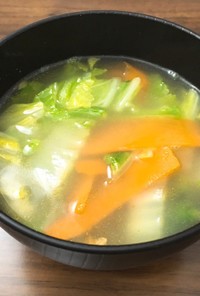 香味ペーストだけで作る白菜の中華スープ