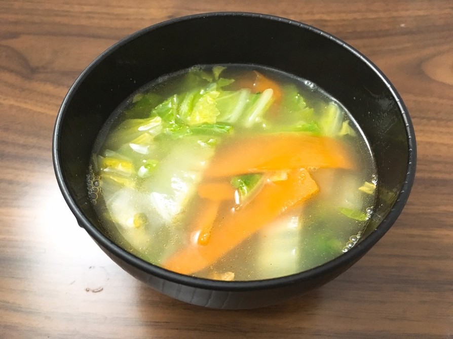香味ペーストだけで作る白菜の中華スープの画像