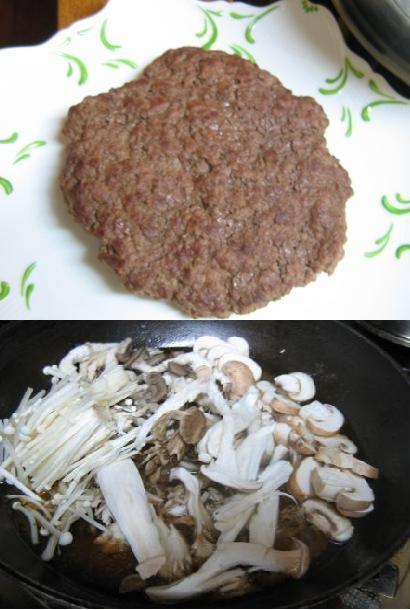 挽肉のステーキの画像