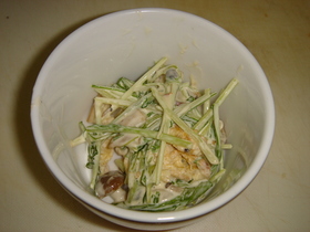 水菜としめじのマヨサラダ