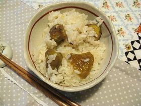 もち米すきな人の栗ごはん
