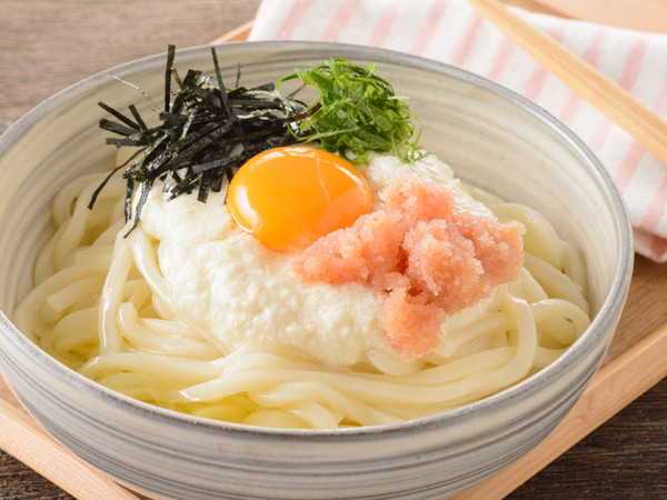 豆腐クリーム釜玉うどん
