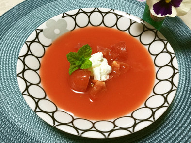 ☆トマトとすいかの冷製スープ☆の写真