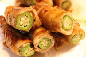 くるくる簡単!節約☆オクラの豚バラ巻き♡