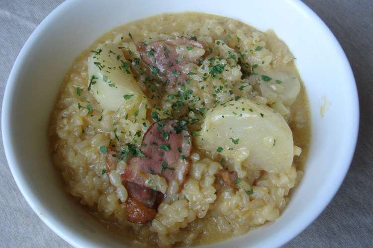 洋風ミルク鍋 残った汁で美味しくリゾット レシピ 作り方 By Tomobanana クックパッド 簡単おいしいみんなのレシピが374万品