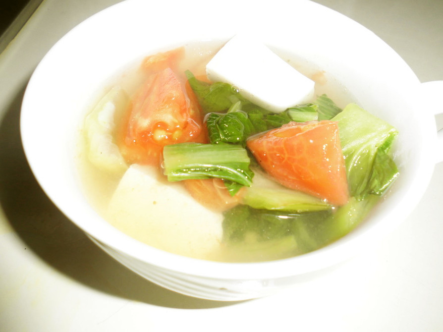 青梗菜のスープの画像