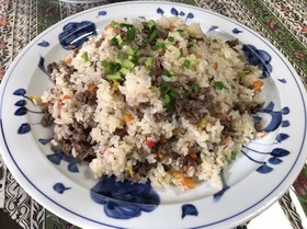 モンゴル♡牛肉いっぱいプロフご飯