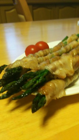 焼肉のたれで♪アスパラ豚ばら肉巻き☆