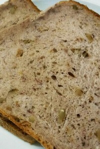 米粉入り餡子と胡桃の食パン(HB)