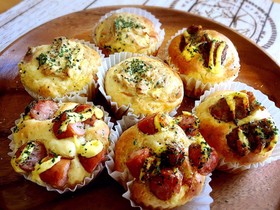 簡単♡ホットケーキミックスでおかずパン♡