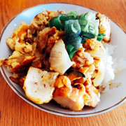 適当丼 カレー風味の写真