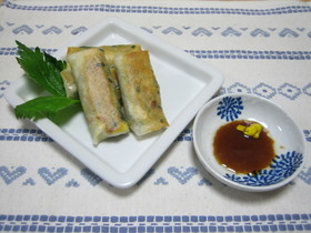 納豆が好きになる★フライパンで納豆春巻き