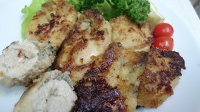 簡単・糖質制限!牡蠣、粉豆腐粉焼き❗