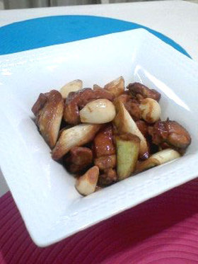 下仁田ネギと鶏肉の甘辛煮物☆