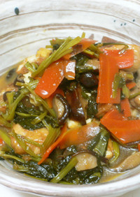 小松菜と鶏の甘辛煮