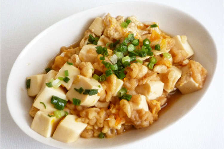 豆腐と揚げ玉の卵とじ レシピ 作り方 By Liqueur クックパッド