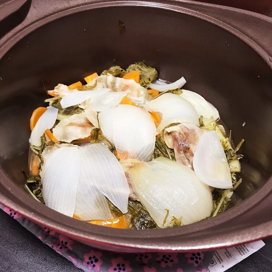 無加水鍋で☆簡単！野菜のミルフィーユ鍋の画像