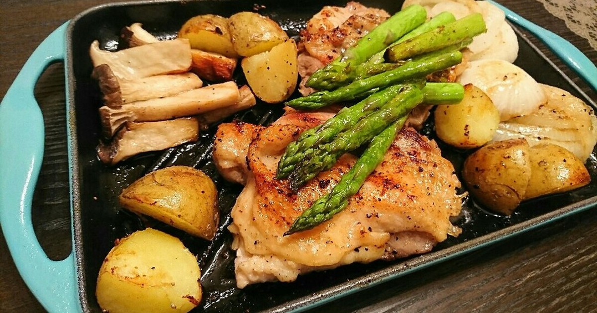 ハーブチキンと野菜のワンパンレシピ