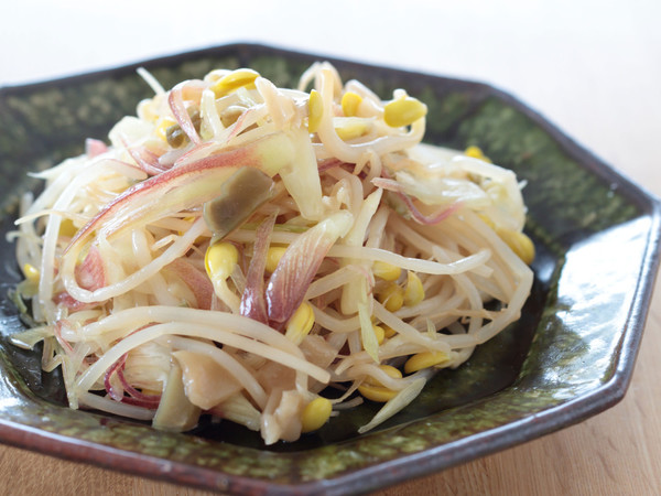 豆もやしとみょうがのナムル