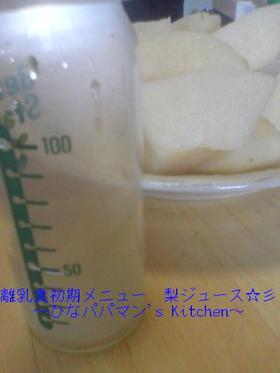 離乳食初期メニュー 梨ジュース☆彡