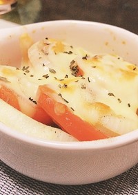 玉葱とトマトの重ね焼き:-)