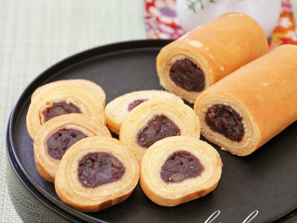 卵焼き器で簡単*あんこ入りバウムクーヘン