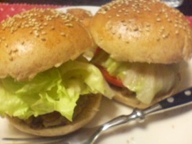 ごぼうとれんこんのハンバーガー