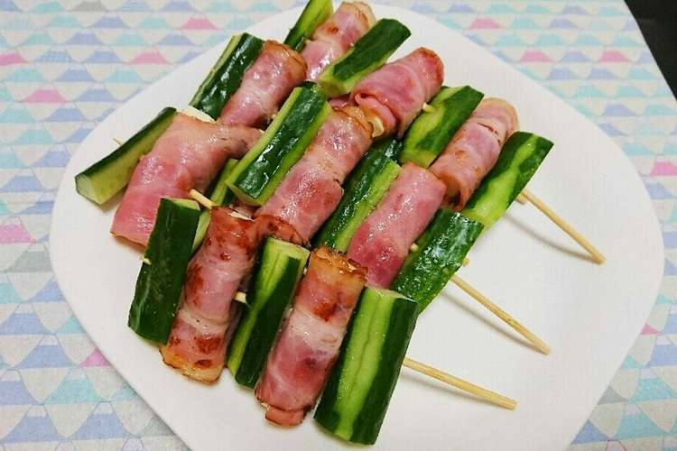 ベーコンチーズときゅうりの串焼き風 レシピ 作り方 By だんだん クックパッド 簡単おいしいみんなのレシピが360万品