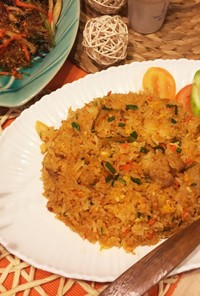 タイ米deキムチ炒飯
