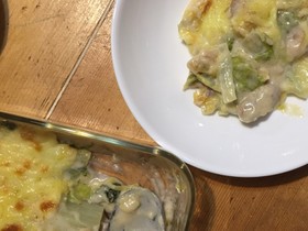 シンプル!白菜と鶏肉のグラタン