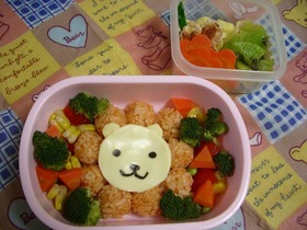 1歳児のお弁当~ライオンさん♪
